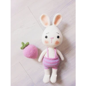 Oyuncak Park Tavşan Sunny ve Çileği Amigurumi Organik Oyuncak