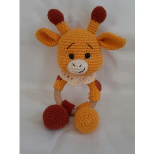 Oyuncak Park Vik Vik Zürafa Çıngırak Amigurumi Organik Oyuncak
