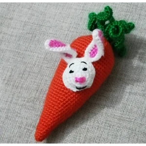 Oyuncak Park Sevimli Havuç Çıngırak Amigurumi Organik Oyuncak