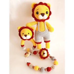 Oyuncak Park Yeni Doğan Aslan Seti Amigurumi Organik Oyuncak
