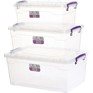 Hobi Box Yatay Saklama Kabı 3'lü Set 5,5-10-15 Lt
