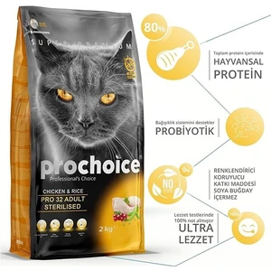 Pro Choice Pro 32 Sterilised Tavuklu Kısırlaştırılmış Kedi Maması 15 kg