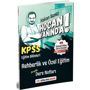 Dijital Hoca Akademi KPSS Eğitim Bilimleri Rehberlik ve Özel Eğitim Hocan Yanında Pratik Ders Notları
