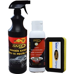 Seramik Hızlı Pratik Cila 1 Lt ve Boya Koruma Hare Giderici Cila Set 100 ml