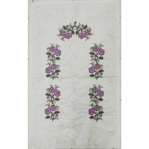 Seccade Etamin Işleme Çeyizlik Beyaz