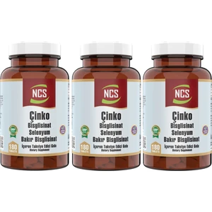 Çinko Bisglisinat & Bakır Selenium 180 Tablet Zinc
