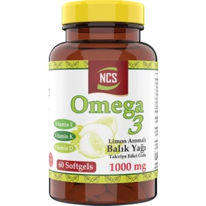 Omega 3 Limon Aromalı Balık Yağı 1000MG 60 Softgel