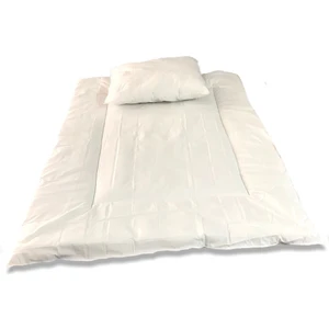 Bebek Özel 100 x 150 cm Pamuklu Kumaştan Bebek Yorganı ve Bebek Yastığı (Beyaz)