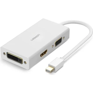 Mini Dp To HDMI DVI VGA Görüntü Dönüştürücü Adaptör Beyaz