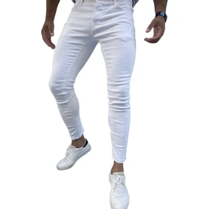 Amor Man Net Beyaz Iç Göstermeyen Pamuk Yıkamalı Regular Fit 5 Cep Vıp Erkek Kot Pantolon