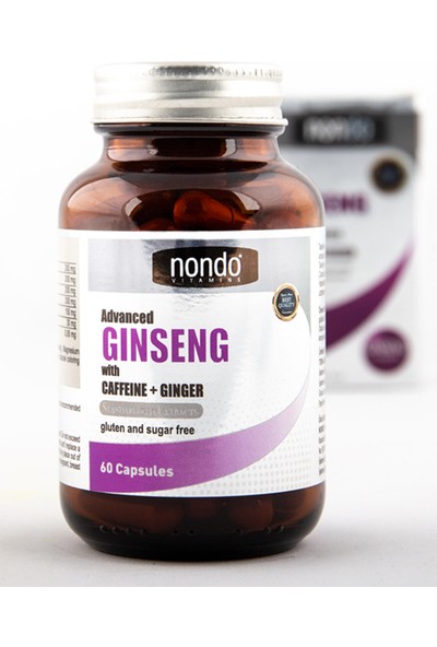 Nondo Advanced Ginseng With Caffeine + Ginger Gınseng Complex