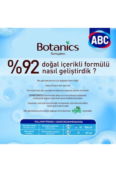 Abc Çamaşır Yumuşatıcısı Botanics Nisan Yağmuru 5 Lt X4
