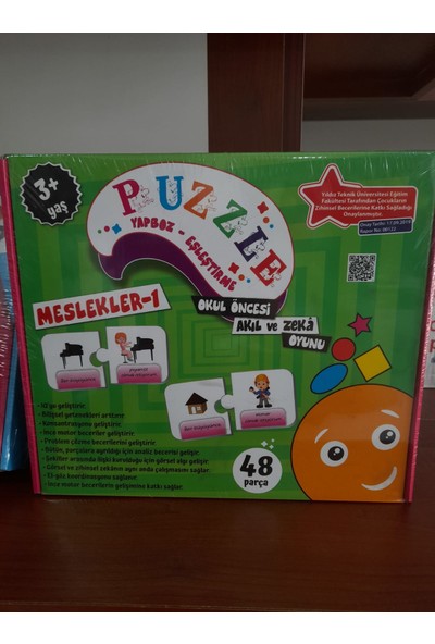 Beceri Dünyası Puzzle Yapboz-Eşleştirme Meslekler 1 - 48 Parça