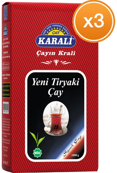 Karali Tiryaki Dökme Çay 1 kg x 3 Adet
