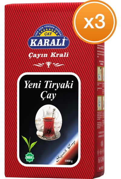 Karali Tiryaki Dökme Çay 1 kg x 3 Adet