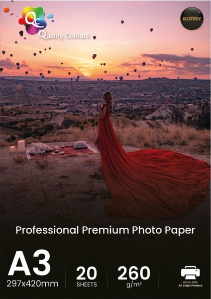 A3 Fotoğraf Kağıdı 260 gr Parlak 20 Yaprak
