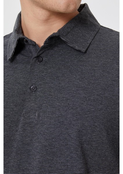 Lee Cooper Daker Antrasit Polo Yaka T-Shirt