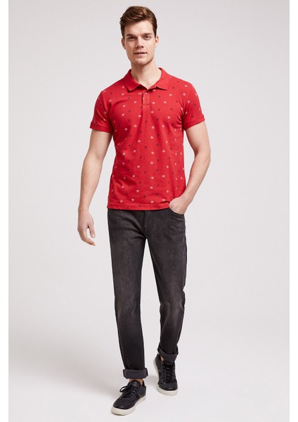 Anchors Kırmızı Polo Yaka T-Shirt