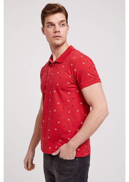Anchors Kırmızı Polo Yaka T-Shirt modelleri