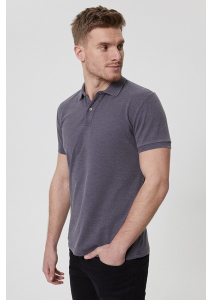 Erkek Antrasit Polo Yaka T-Shirt