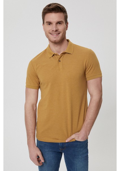 Lee Cooper Erkek Hardal Polo Yaka T-Shirt