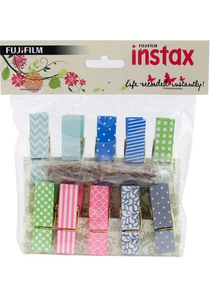 Instax Mini 11 Akordiyon Albüm ve Mandallı Lila Box