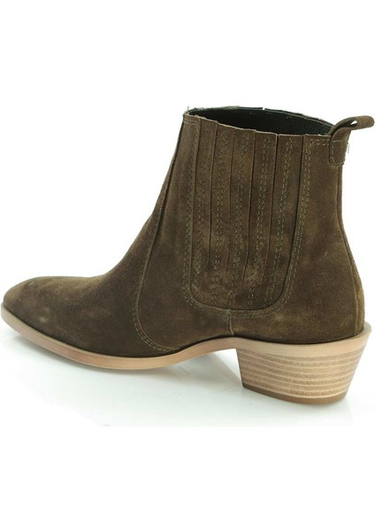 Deri Haki Süet Kadın Topuklu Bot 202110218 modelleri