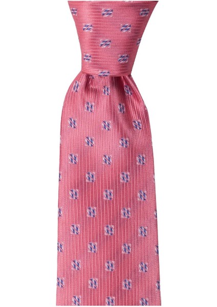 Pembe Desenli 8 cm Genişliğinde Kravat