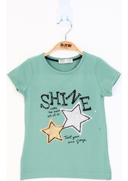 Toontoy Kız Çocuk Baskılı Tişört