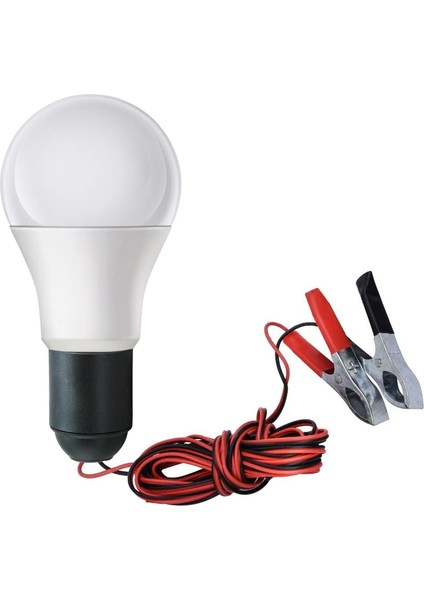 Seyyar LED Ampül 12V 10W Beyaz Akü Maşalı Qledq Q-22033