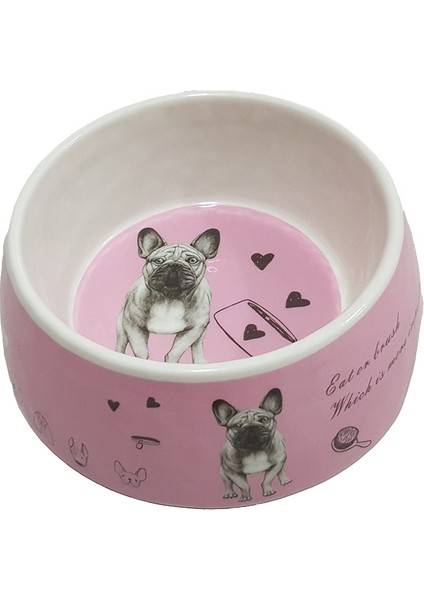 Kedi Köpek Mama Kabı BO-3153 700 ml Pembe