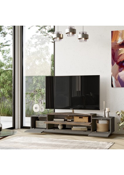 Robin Home Lujo Tv Ünitesi Tv Sehpası 160CM Beton-Bronz