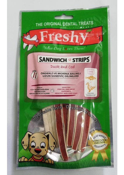 Sandwich Strips Ördekli ve Morina Balıklı Köpek Ödülü