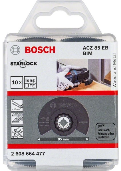 - Starlock - Acz 85 Eb - Bım Ahşap ve Metal Için Segman Testere Bıçağı, Bombeli 10'lu fiyatları