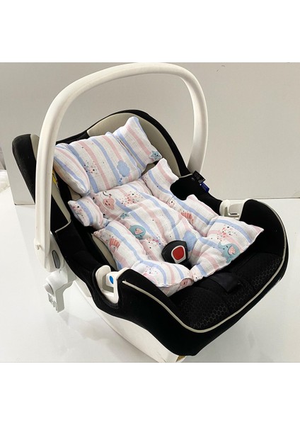 Müslin Kumaş Puset Anakucağı ve Bebek Arabası Minderi