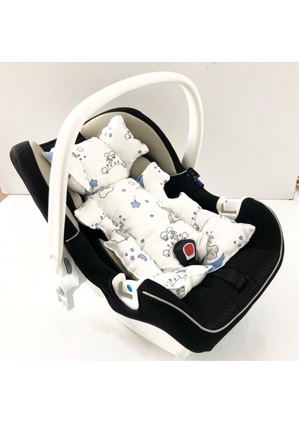 Müslin Kumaş Puset Anakucağı ve Bebek Arabası Minderi