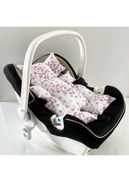 Müslin Kumaş Puset Anakucağı ve Bebek Arabası Minderi