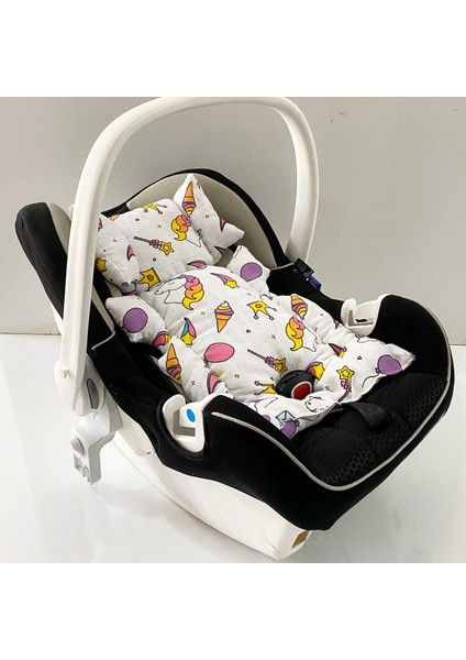 Müslin Kumaş Puset Anakucağı ve Bebek Arabası Minderi