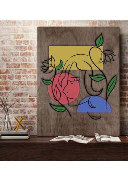 Gift Woman Line Tasarımlı Kanvas Tablo 70X100CM-6