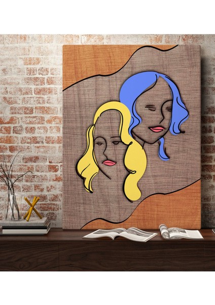 Gift Woman Line Tasarımlı Kanvas Tablo 70X100CM-2