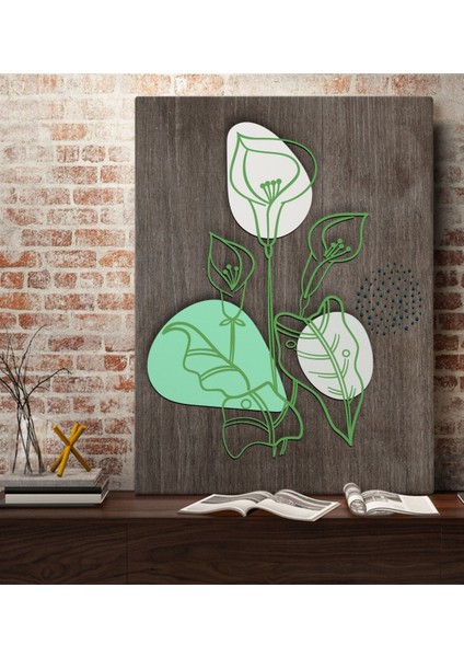 Gift Minimal Çiçekler Tasarımlı Kanvas Tablo 70X100CM-1