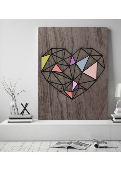 Gift Kalp Tasarımlı Kanvas Tablo 50X70CM-1