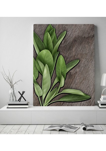 Gift Green Plant Tasarımlı Kanvas Tablo 50X70CM-4