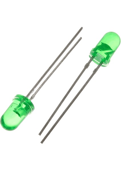 5 mm Yeşil LED Paketi (10'lu)