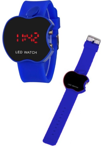 Elma Apple Şeklinde Dijital LED Watch Kol Saati Çocuk Kol Saati Elma Saat