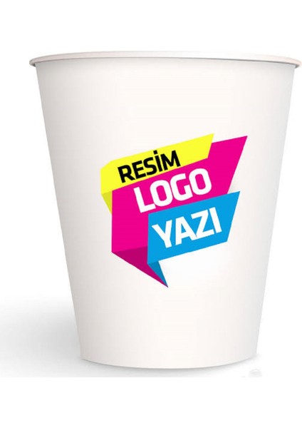 Firmaya Özel Baskılı Karton Bardak 7 Oz 250 Adet MayCup