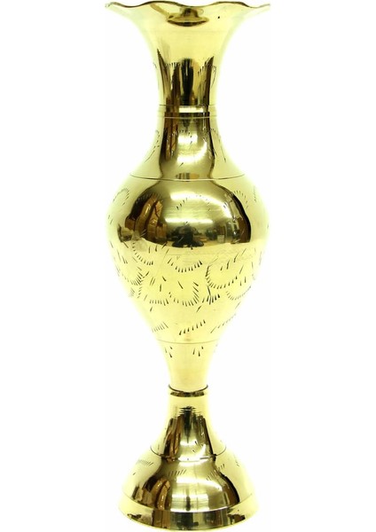 Vazo Desenli Model Tamamı Pirinç Dekoratif Hediyelik