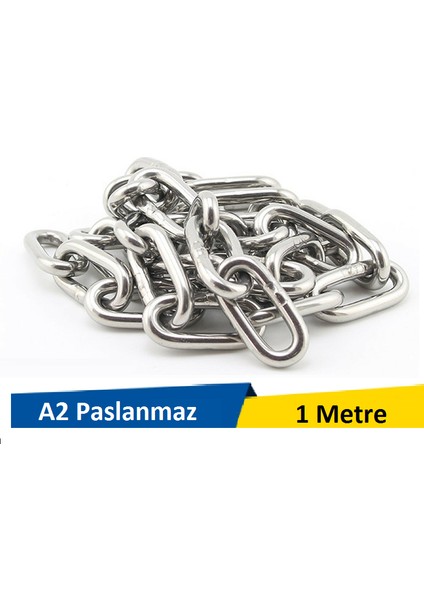 Paslanmaz Inox Zincir 5 mm