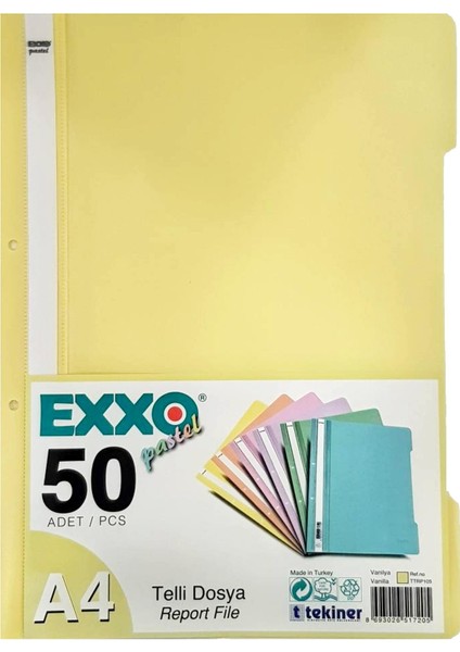 Telli Dosya 50 Adet Vanilya Renk A4 Boyutunda Arşivleme İçin Uygun
