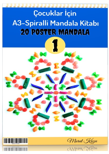 Çocuklar İçin A-3 Spiralli Mandala Kitabı-1